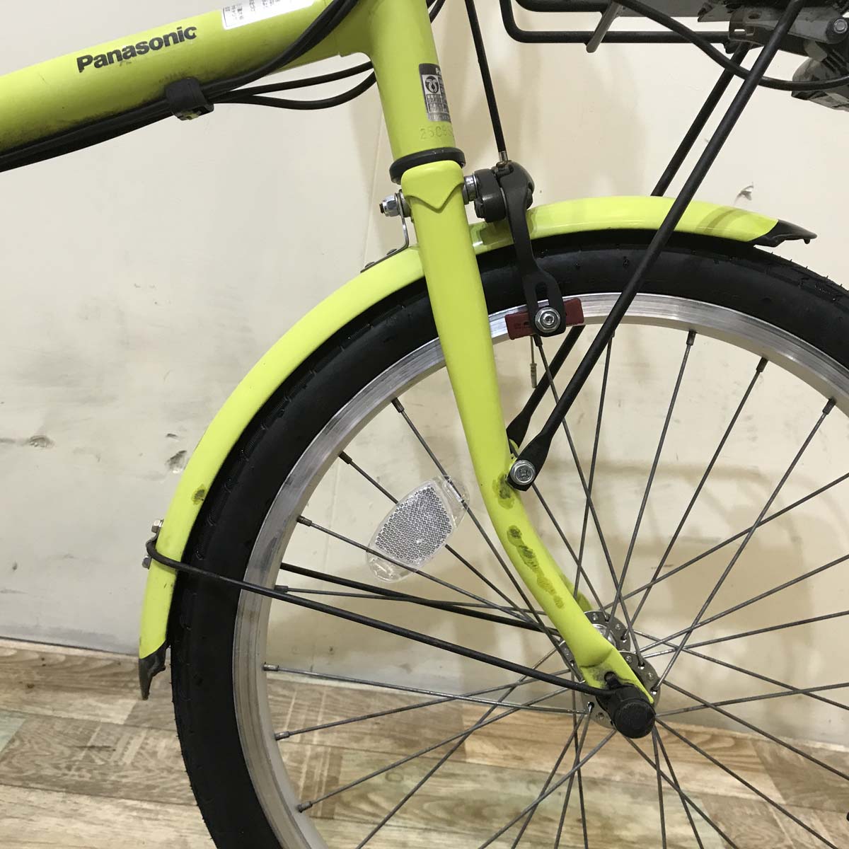 中古電動自転車 パナソニック シュガードロップ イエローグリーン 20インチ KC012 