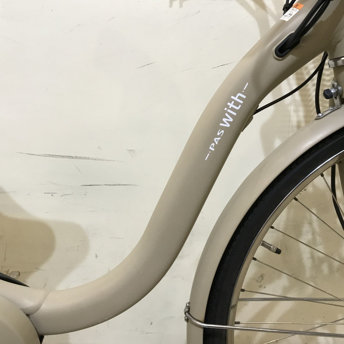 中古電動自転車 ヤマハ PAS ウィズ ベージュ 26インチ KH006