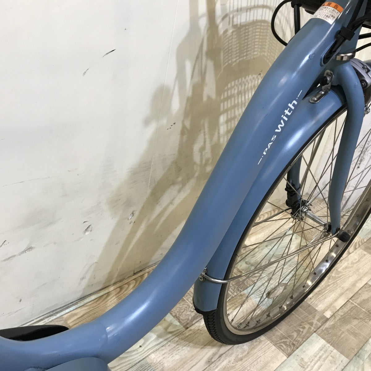中古電動自転車 ヤマハ PAS ウィズ ブルー 26インチ KH007