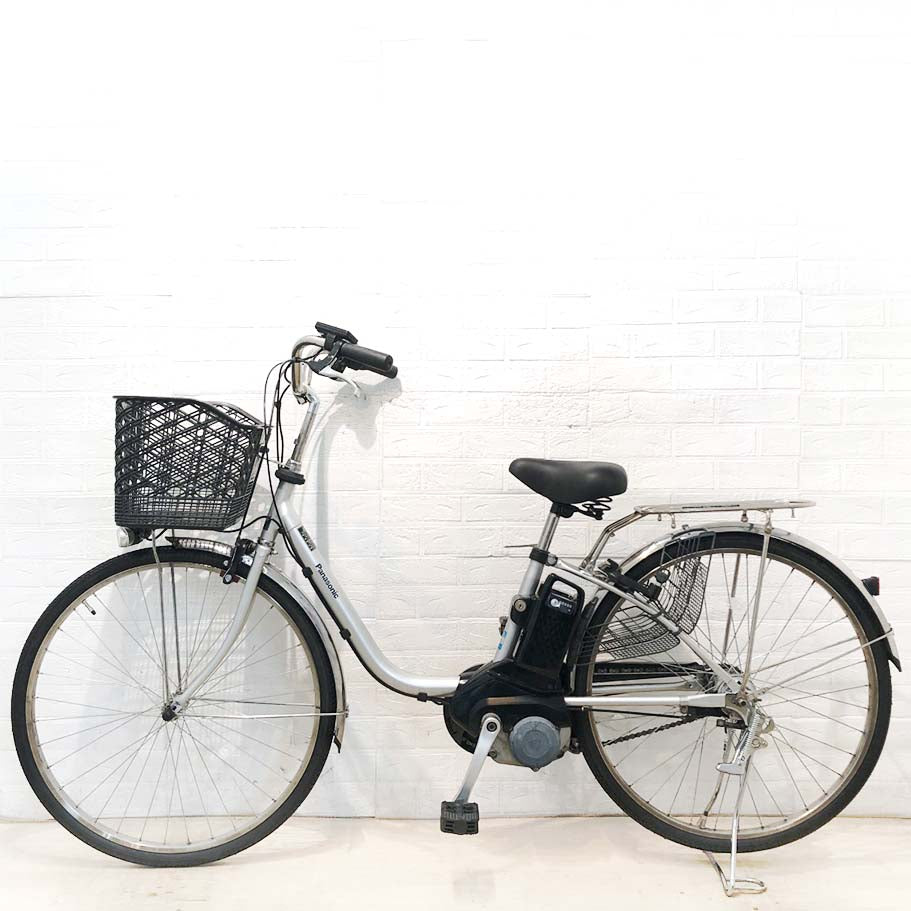 中古電動自転車 パナソニック ビビSX シルバー 26インチ YI062