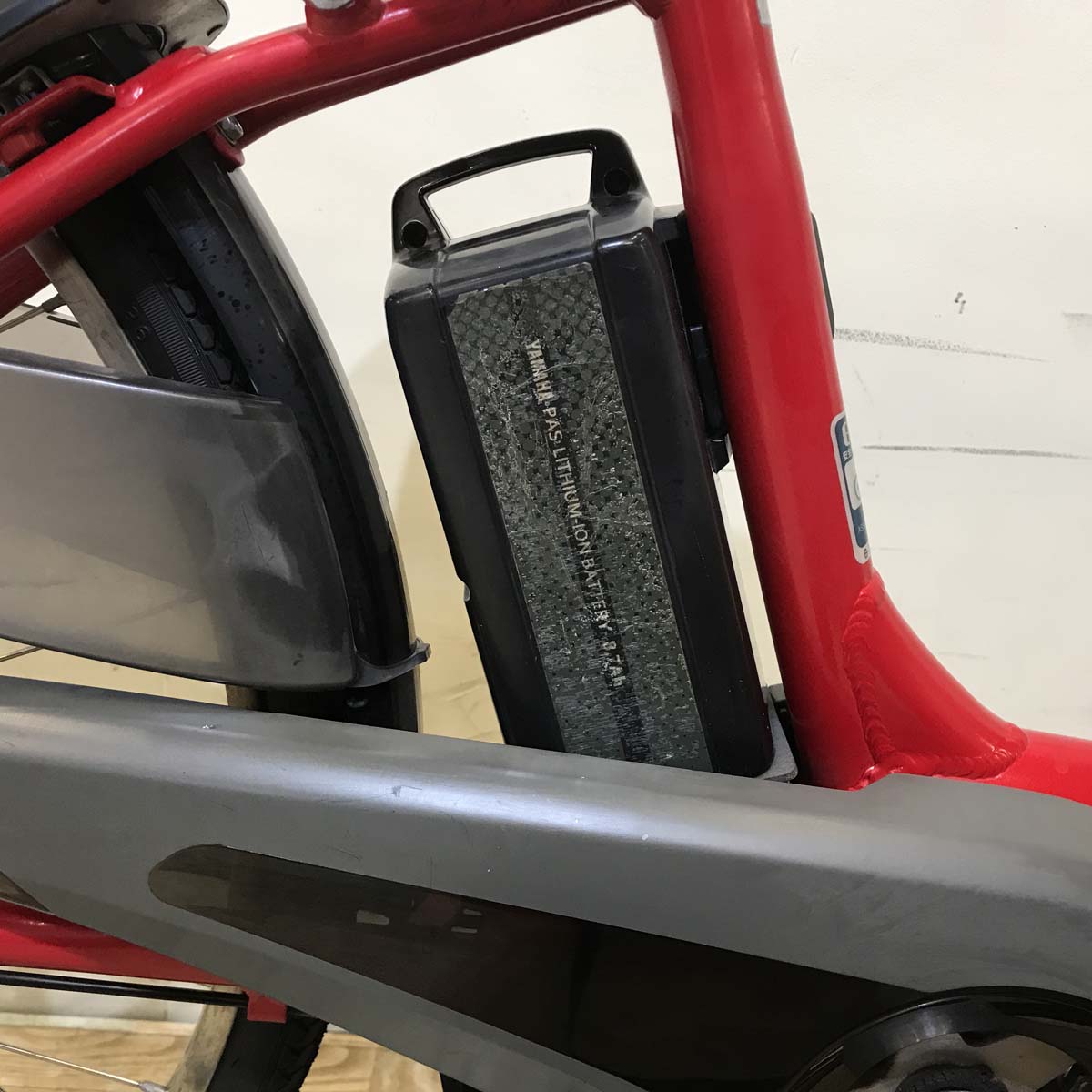 中古電動自転車  ヤマハ PAS ナチュラ L レッド 26インチ KC016