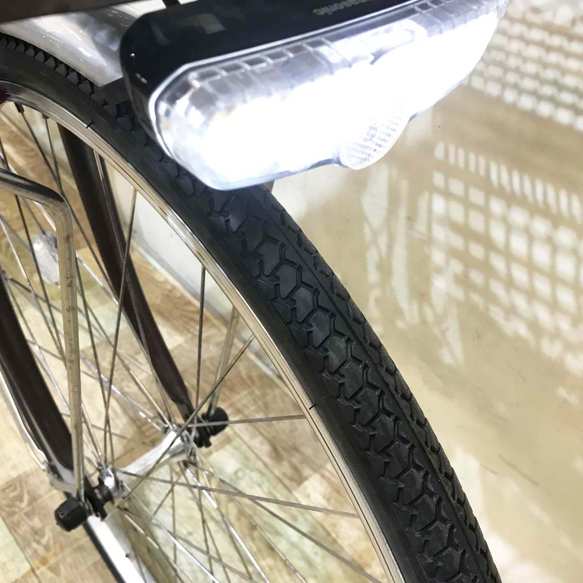 中古電動自転車 パナソニック ビビ Lブラウン 26インチ KC023 