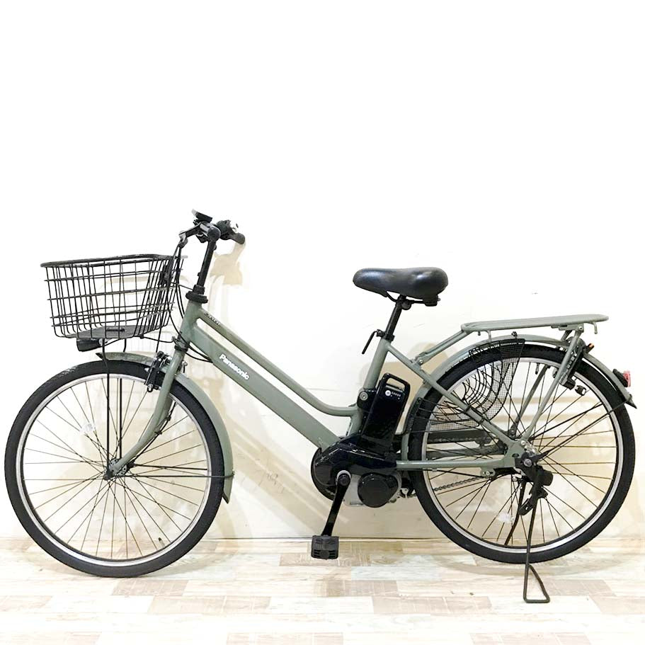 中古電動自転車 パナソニック ティモS グリーン 26インチ KH016
