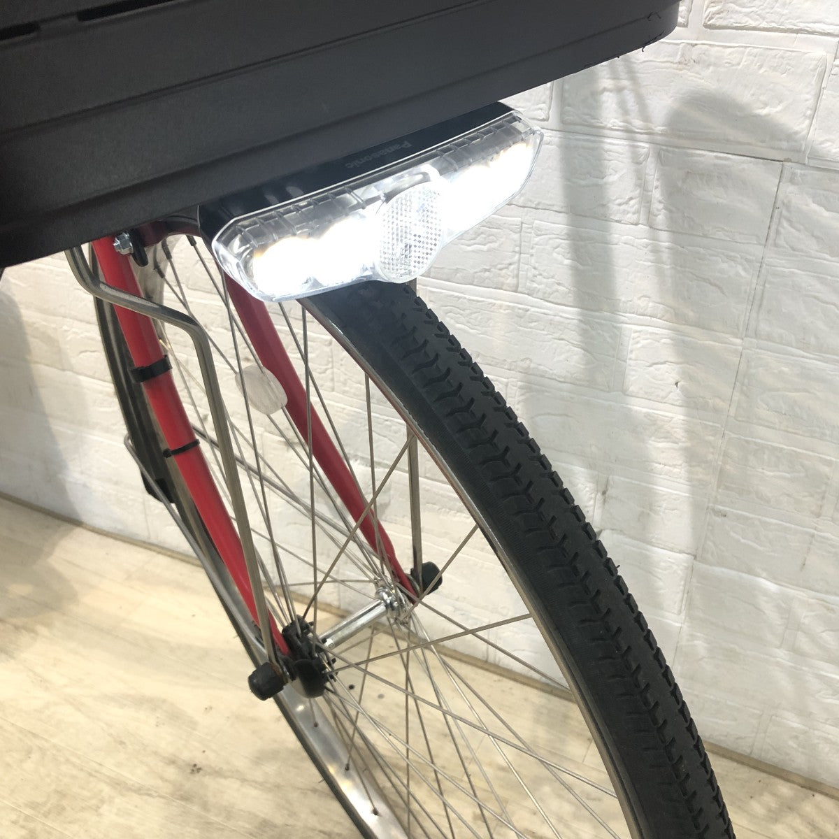 中古電動自転車 パナソニック ビビDX レッド 26インチ YI072
