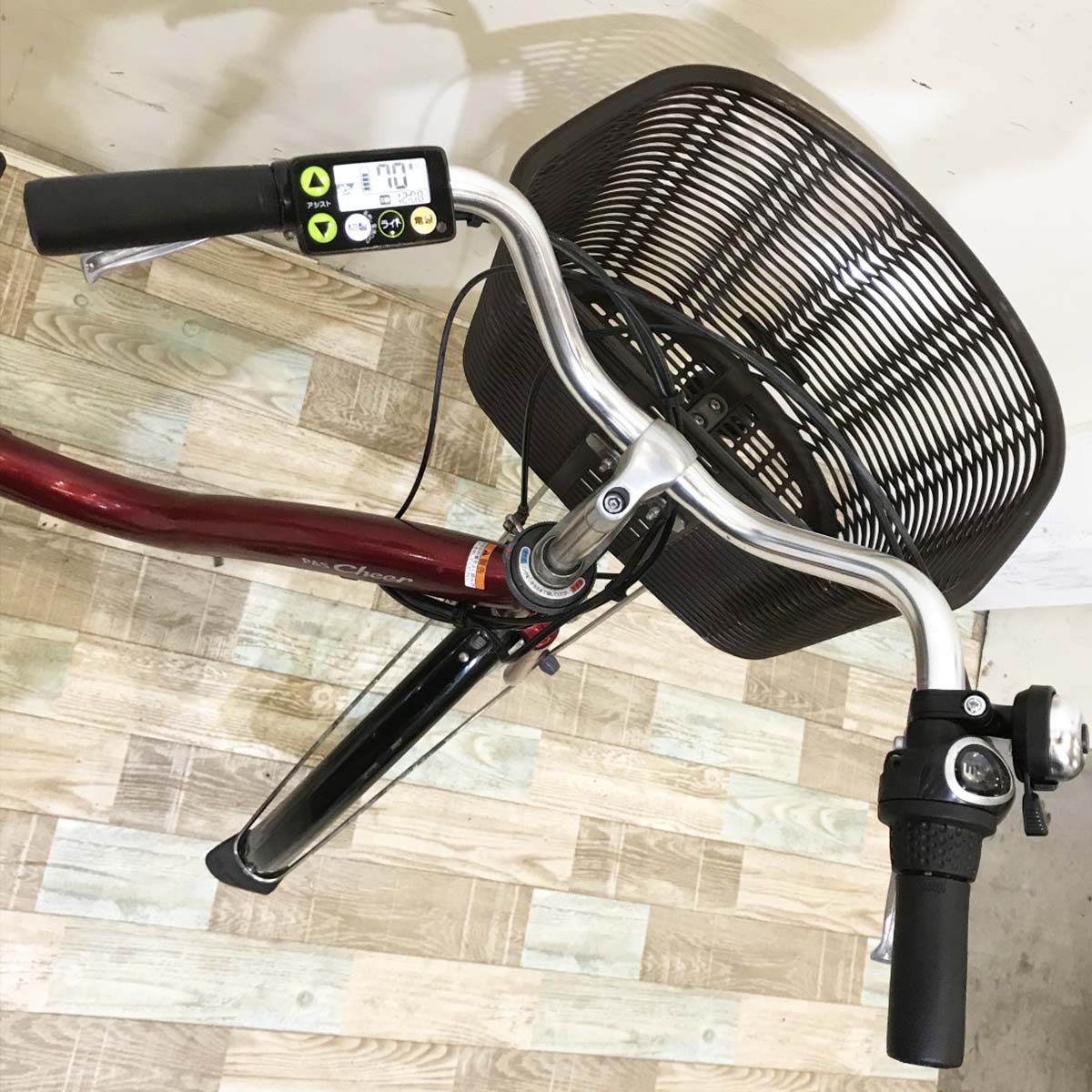 中古電動自転車 ヤマハ PAS チア レッド 26インチ KH020