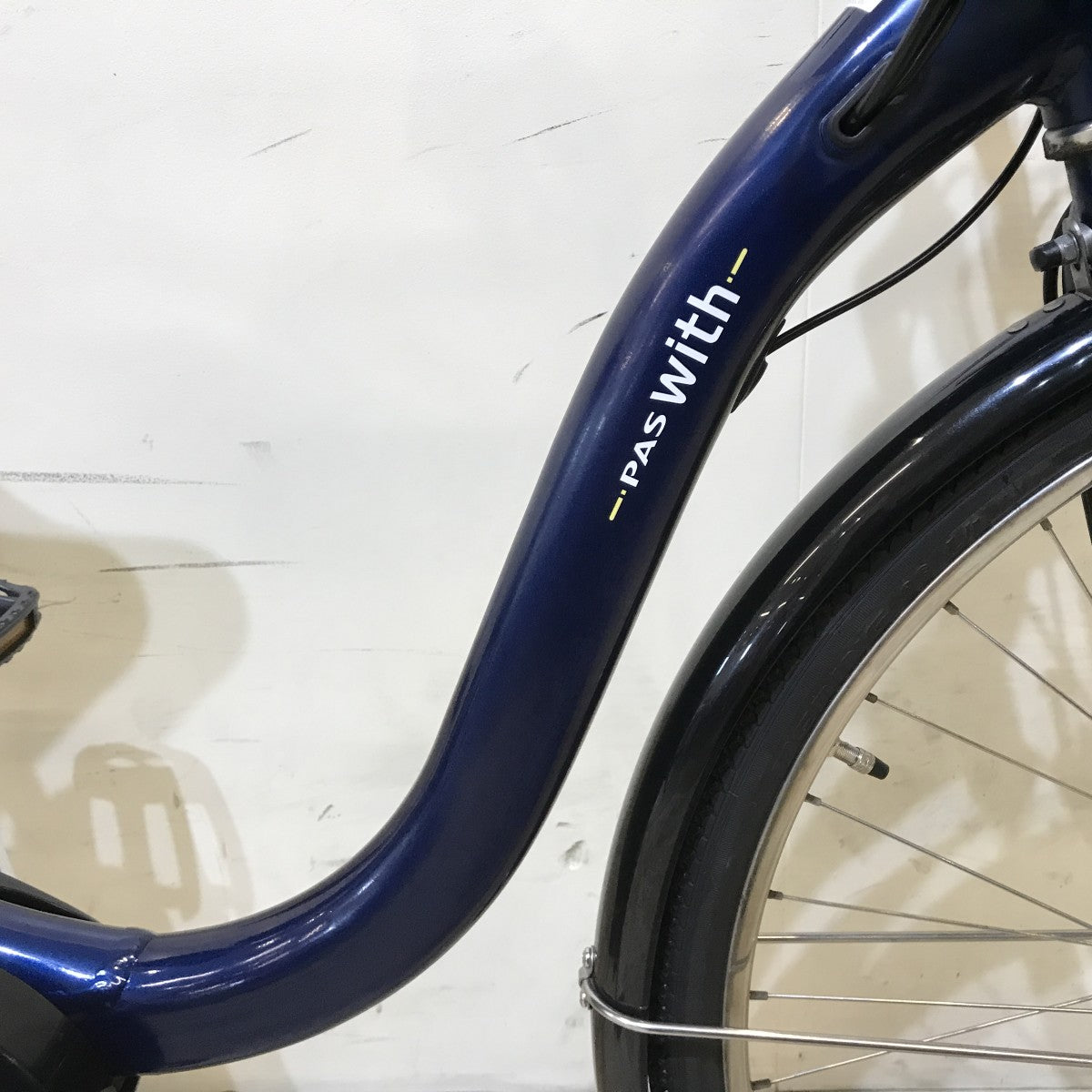 中古電動自転車 ヤマハ PAS ウィズ ネイビー 26インチ KH017