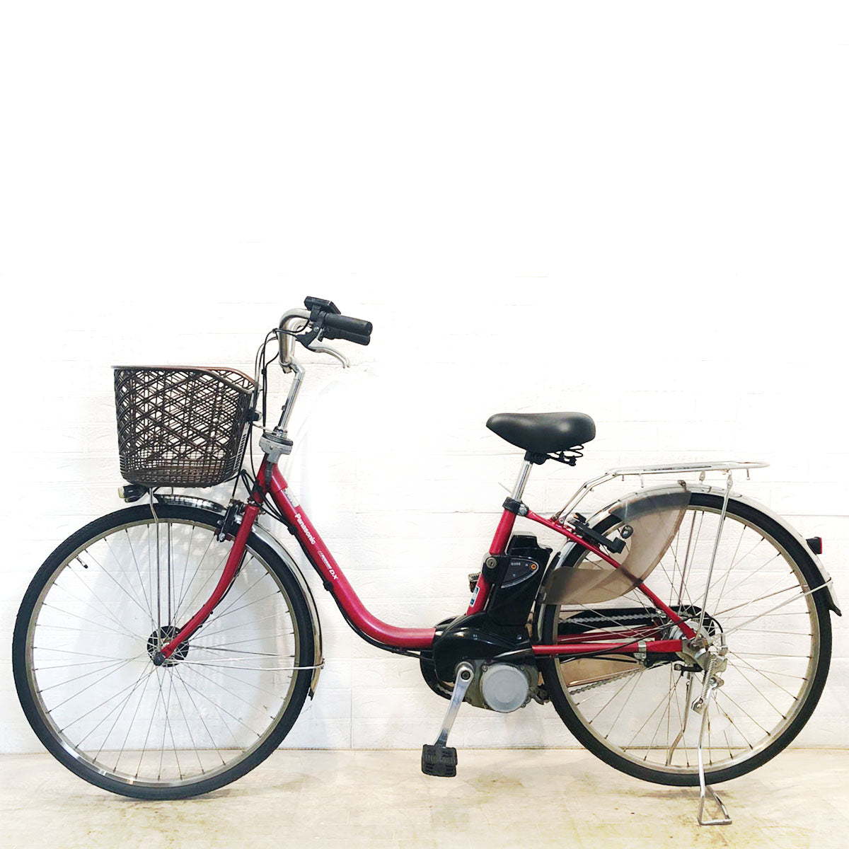 中古電動自転車 パナソニック ビビ DX レッド 26インチ YD068
