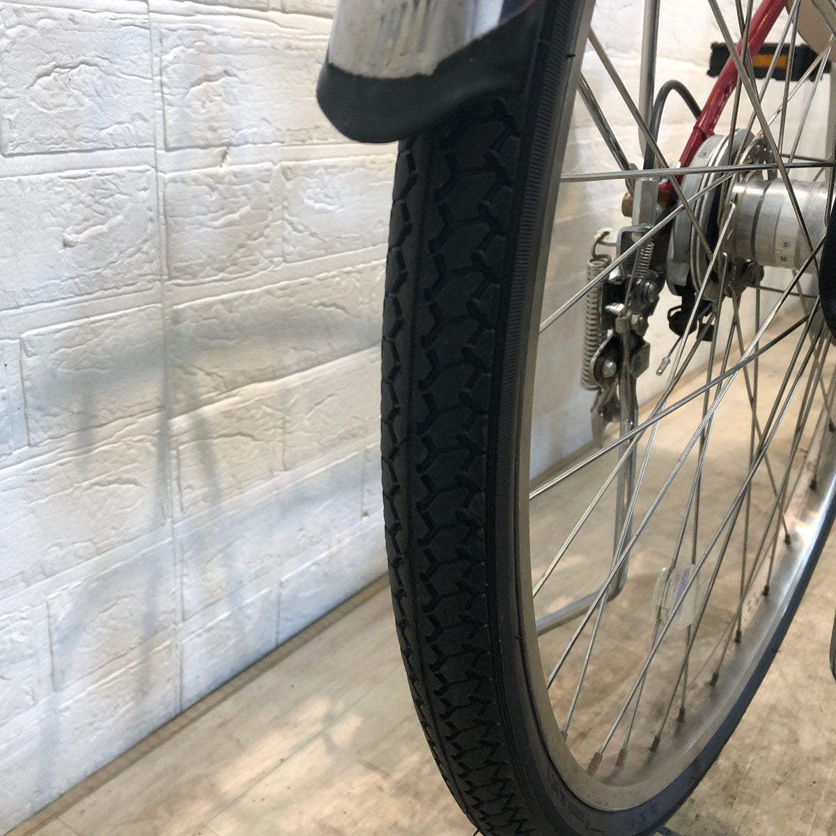 中古電動自転車 パナソニック ビビ DX レッド 26インチ YD068