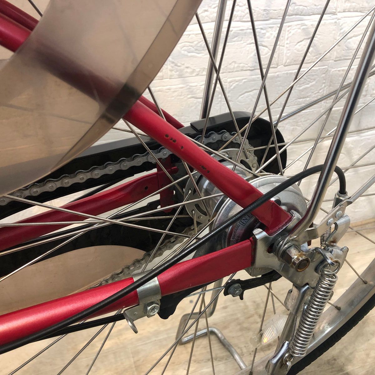 中古電動自転車 パナソニック ビビ DX レッド 26インチ YD068