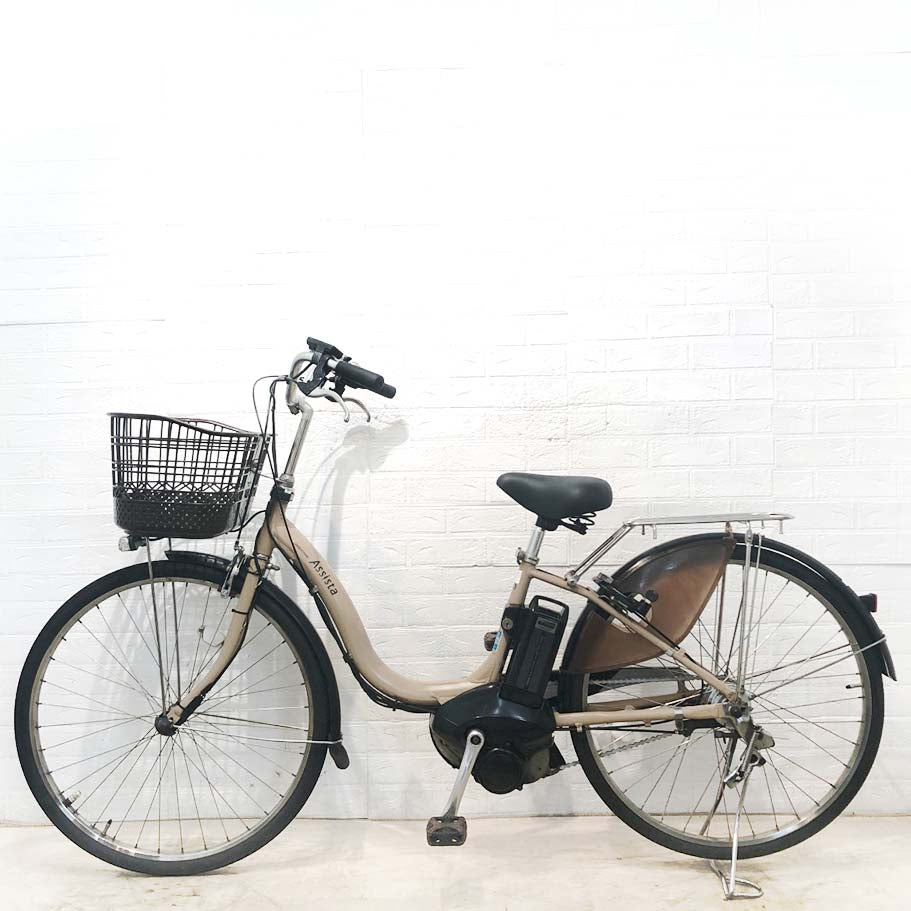 中古電動自転車 ブリヂストン アシスタDX ベージュ 26インチ YI074