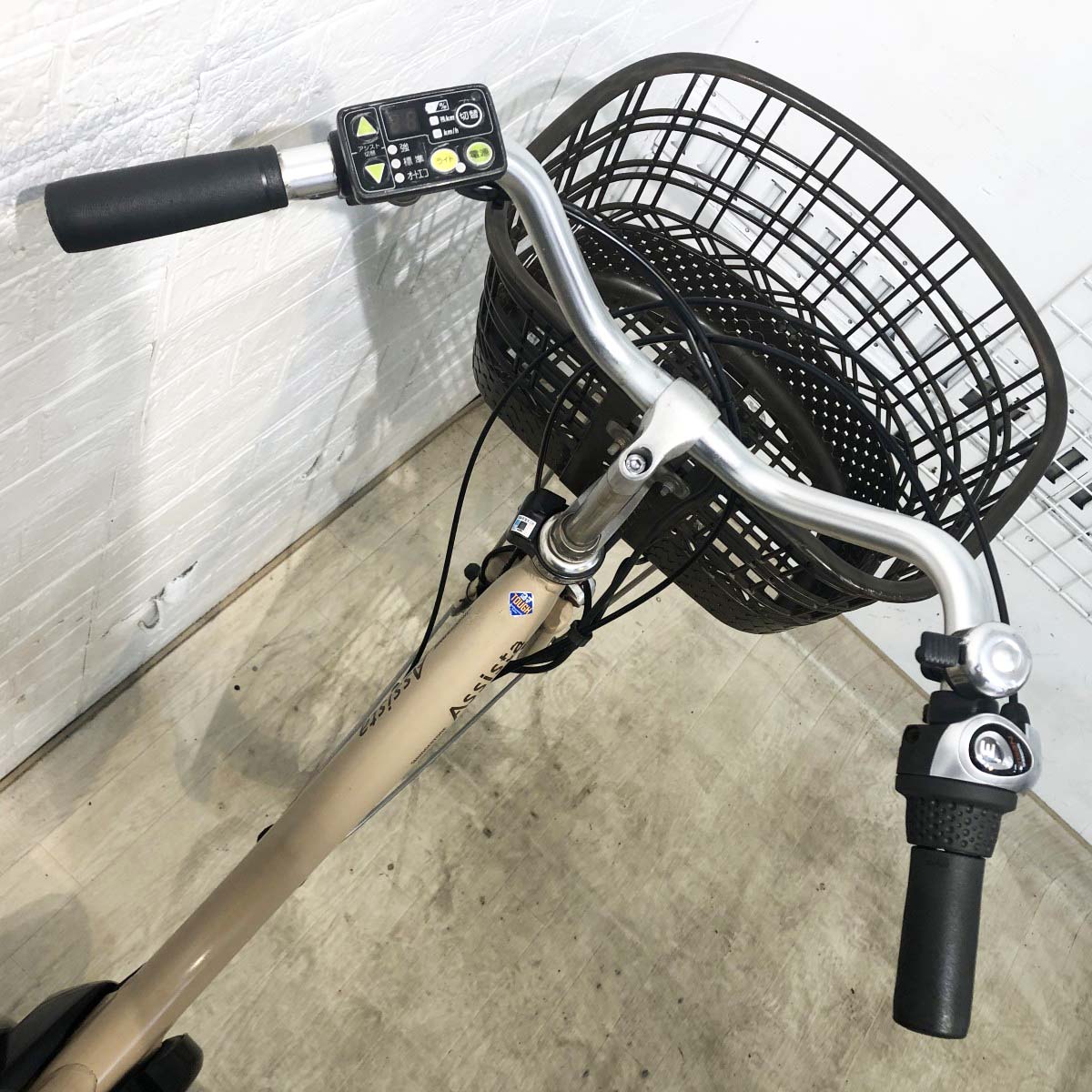 中古電動自転車 ブリヂストン アシスタDX ベージュ 26インチ YI074
