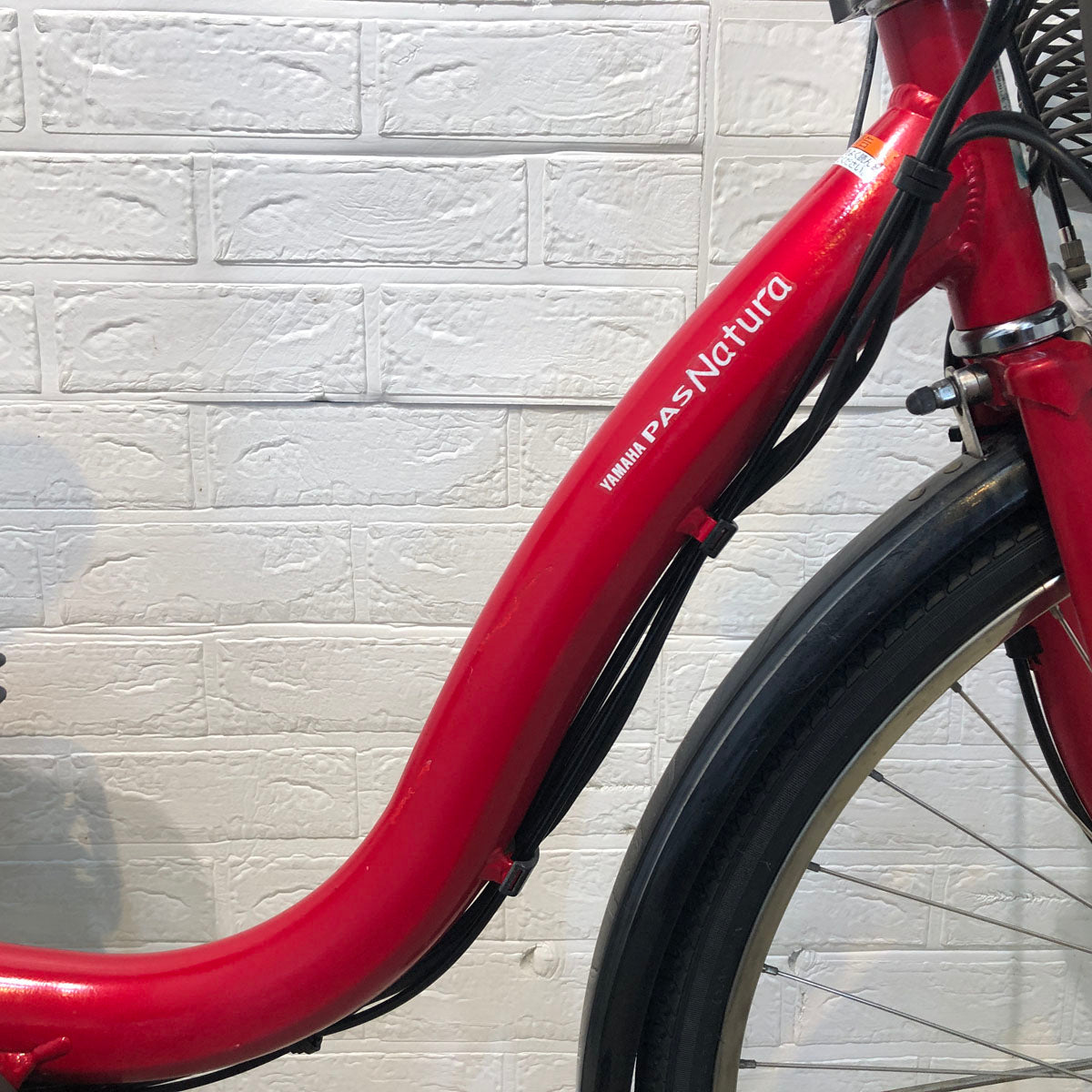 中古電動自転車 ヤマハ PAS ナチュラ XL レッド 26インチ YD069 