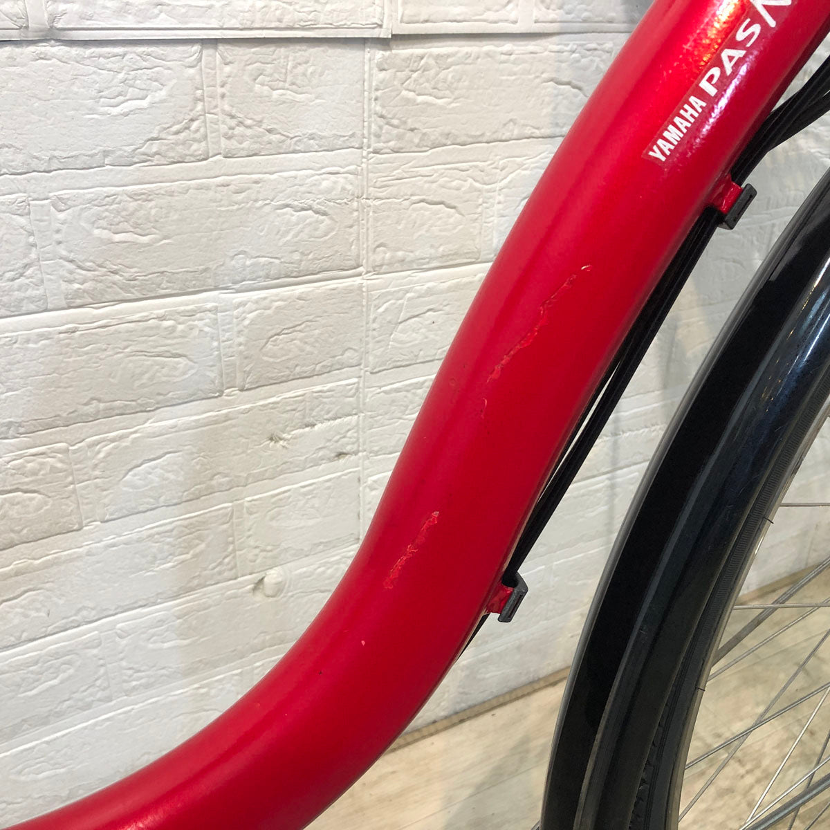 中古電動自転車 ヤマハ PAS ナチュラ XL レッド 26インチ YD069 