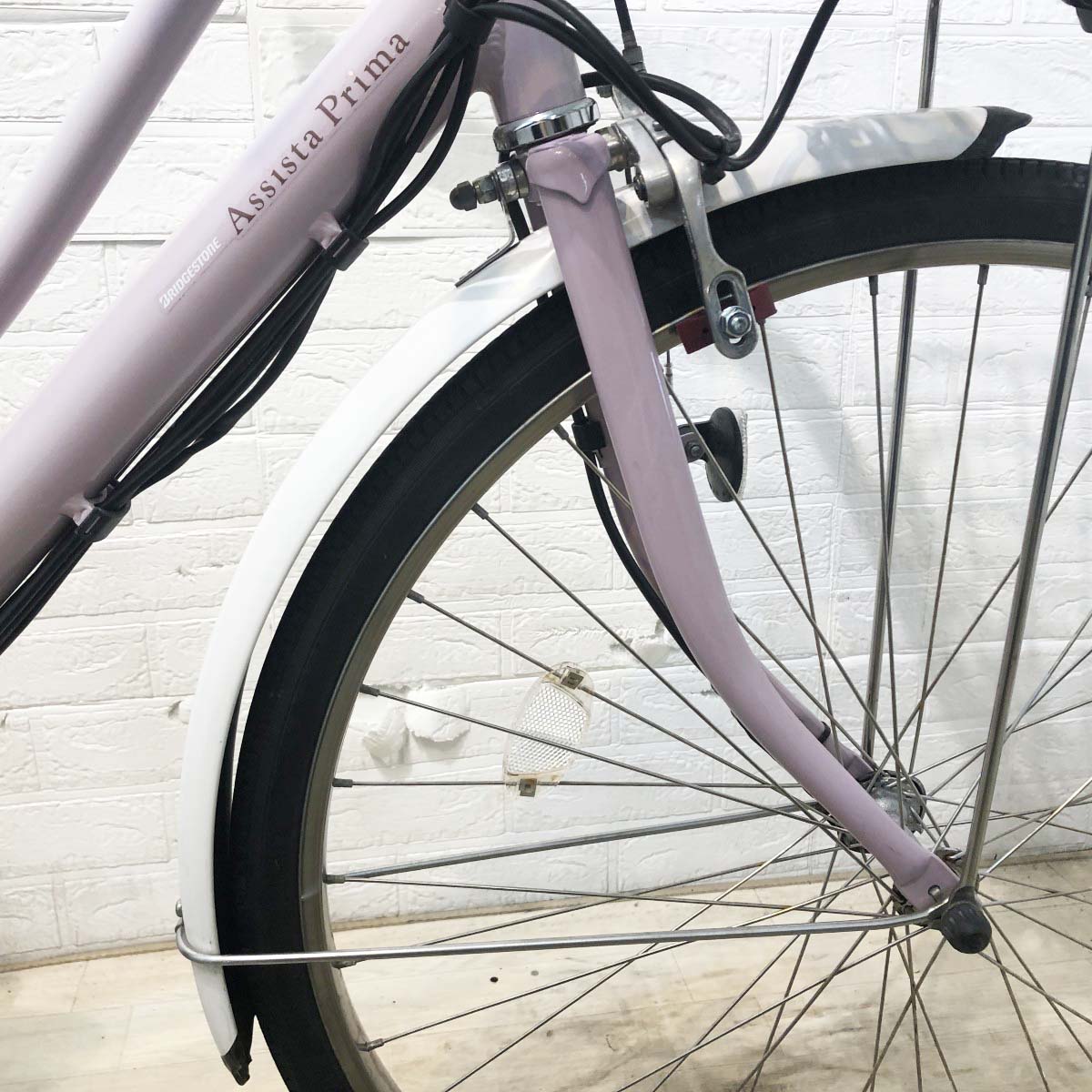 中古電動自転車 ブリヂストン アシスタプリマ ピンク 26インチ YI075