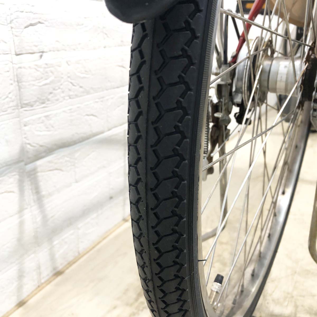 中古電動自転車 パナソニック ビビDX レッド 26インチ YI077