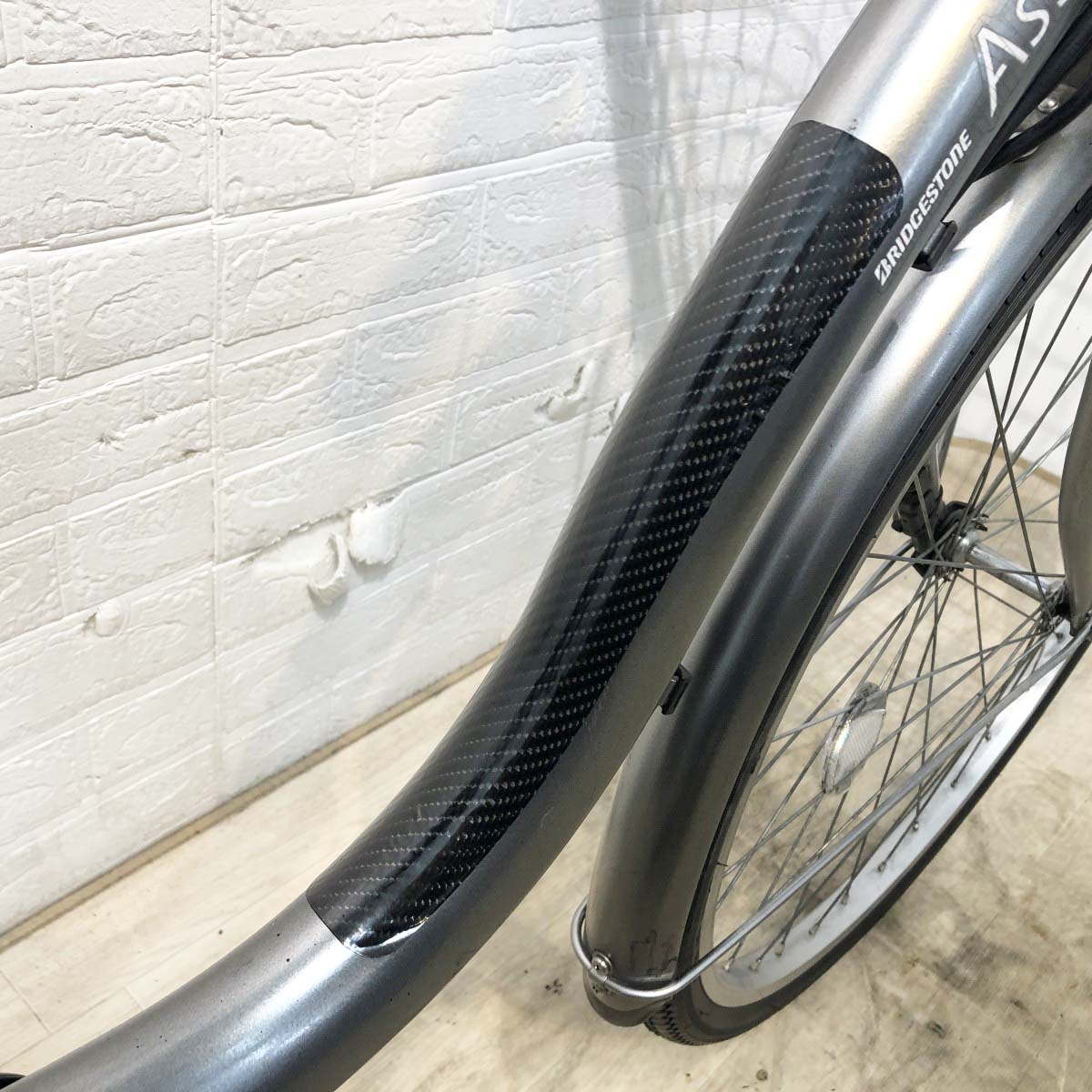中古電動自転車 ブリヂストン アシスタファイン シルバー 26インチ YI079