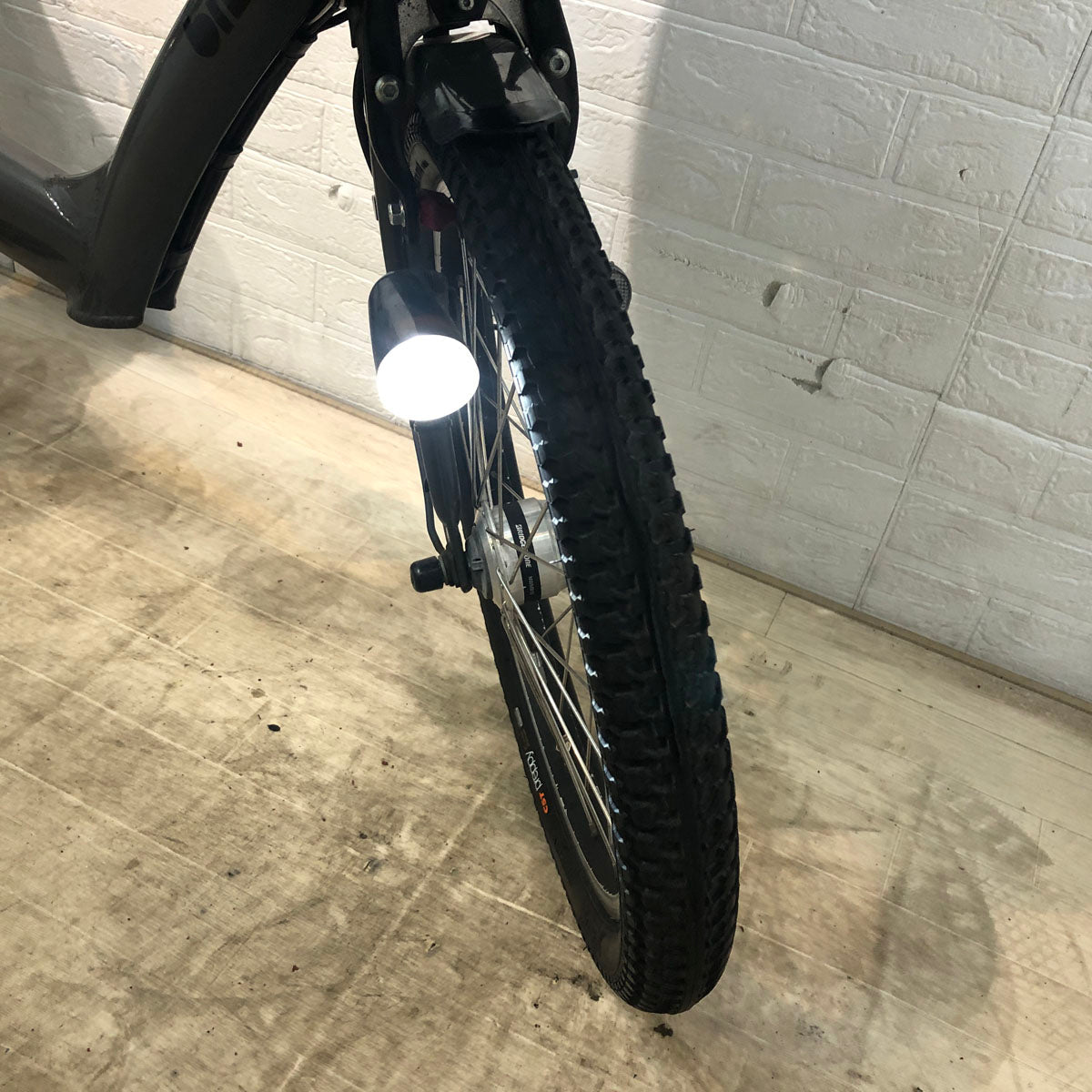 中古電動自転車 新品バッテリー ブリヂストン bikke POLAR e ビッケ ポーラー イー グレー 20インチ YD074  