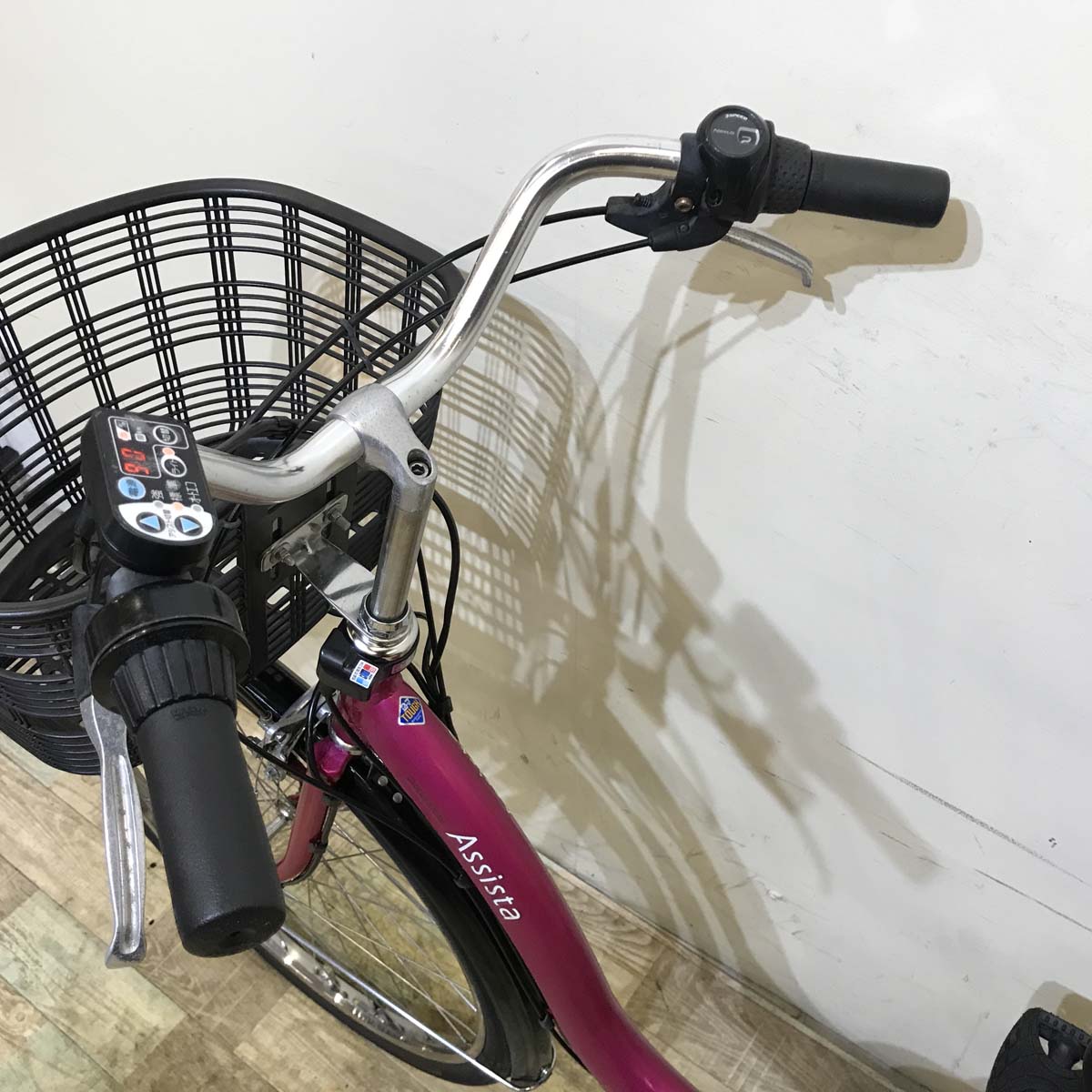 中古電動自転車 ブリヂストン アシスタ ピンク 26インチ KC034 