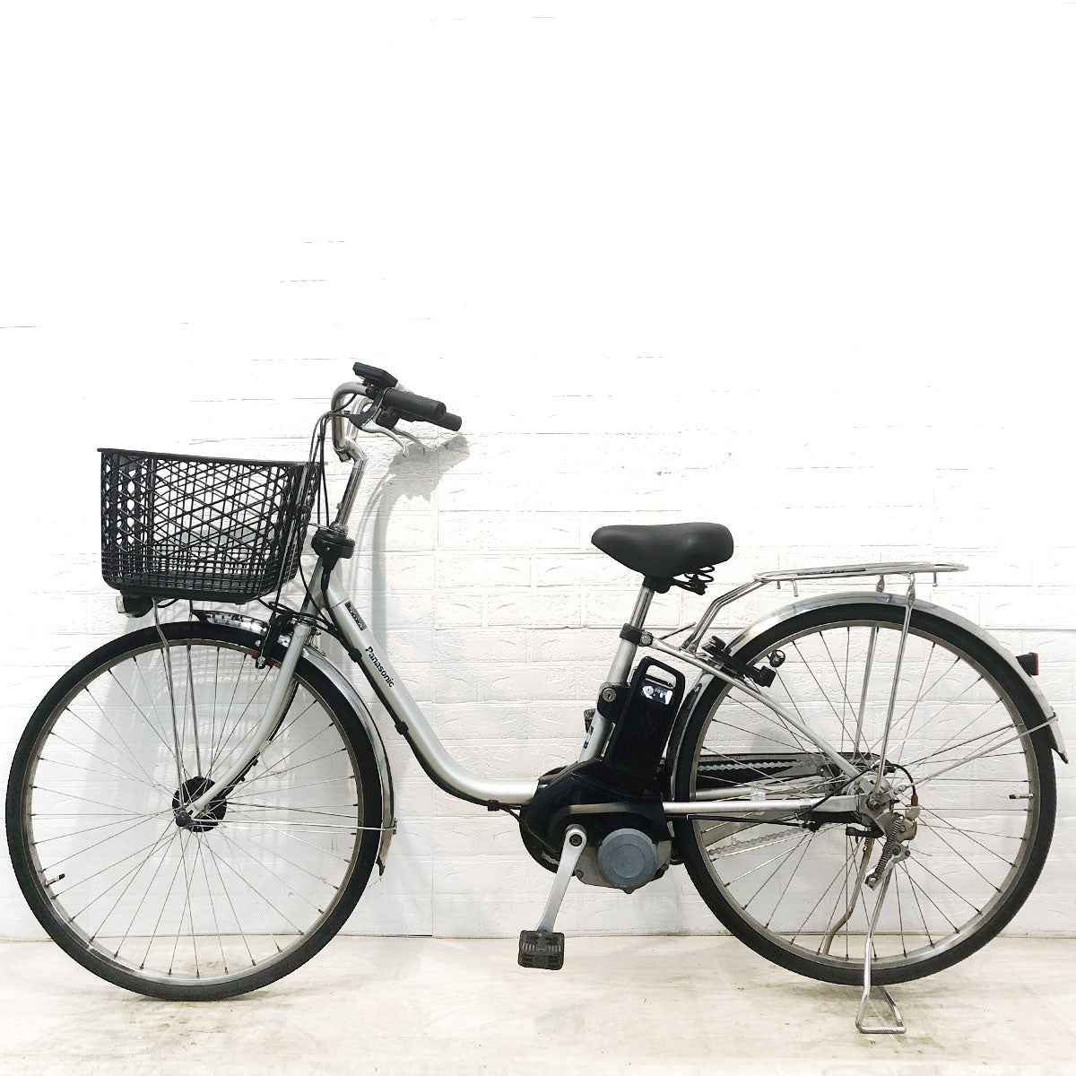 中古電動自転車 パナソニック ビビDX シルバー 26インチ YJ006