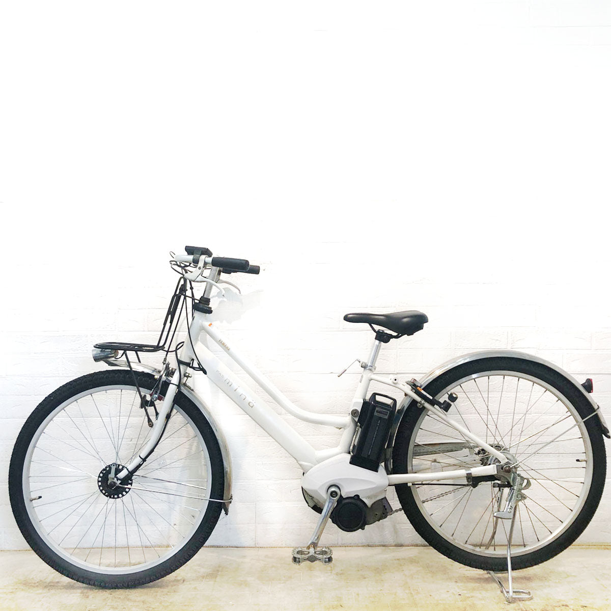 中古電動自転車 ヤマハ PAS Mina パス ミナ ホワイト 26インチ YD080 