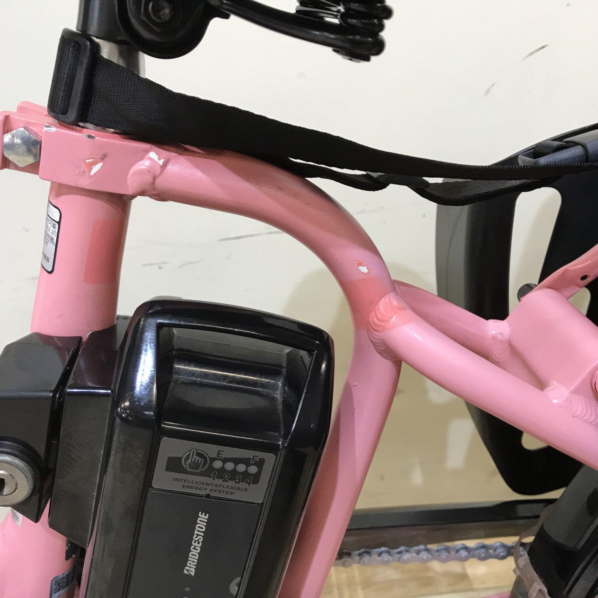 中古電動自転車 ブリヂストン アンジェリーノプティットe ピンク 20インチ KH028