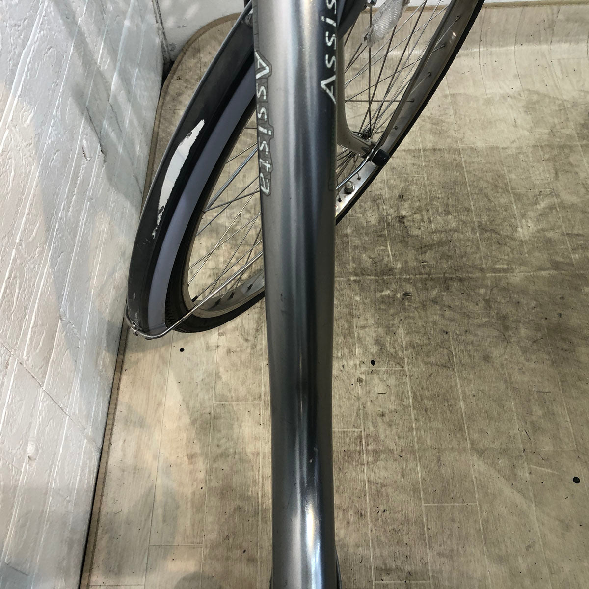 中古電動自転車 ブリヂストン アシスタ ロイヤル シルバー 26インチ YD081 