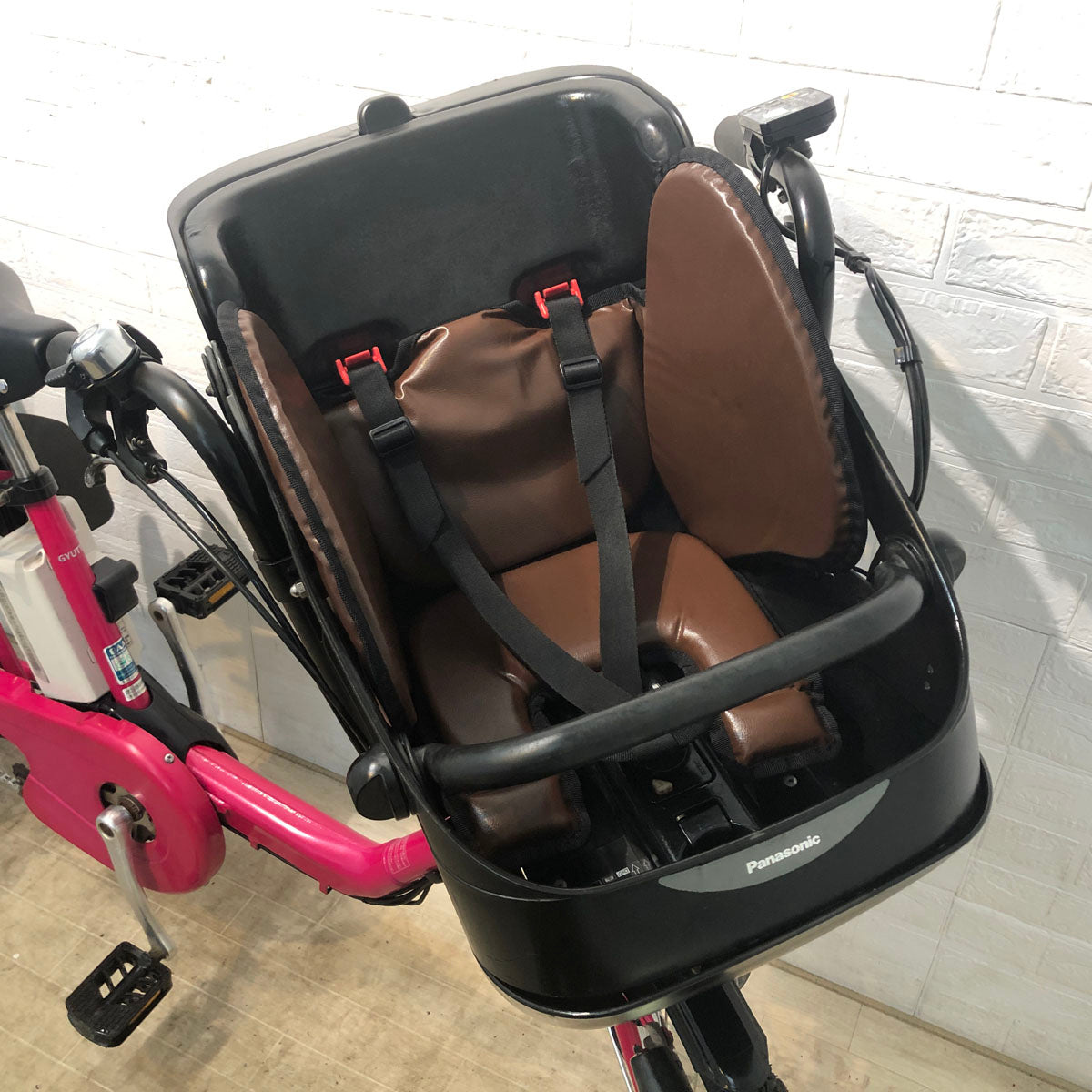 中古電動自転車 新品バッテリー パナソニック ギュット ミニ DX ピンク