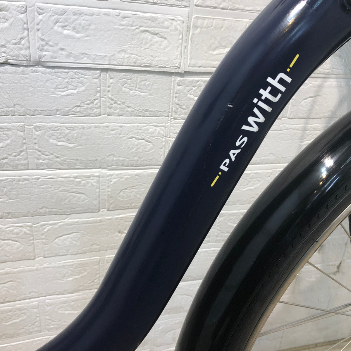 中古電動自転車 ヤマハ PAS With パス ウィズ ネイビー 26インチ YW020