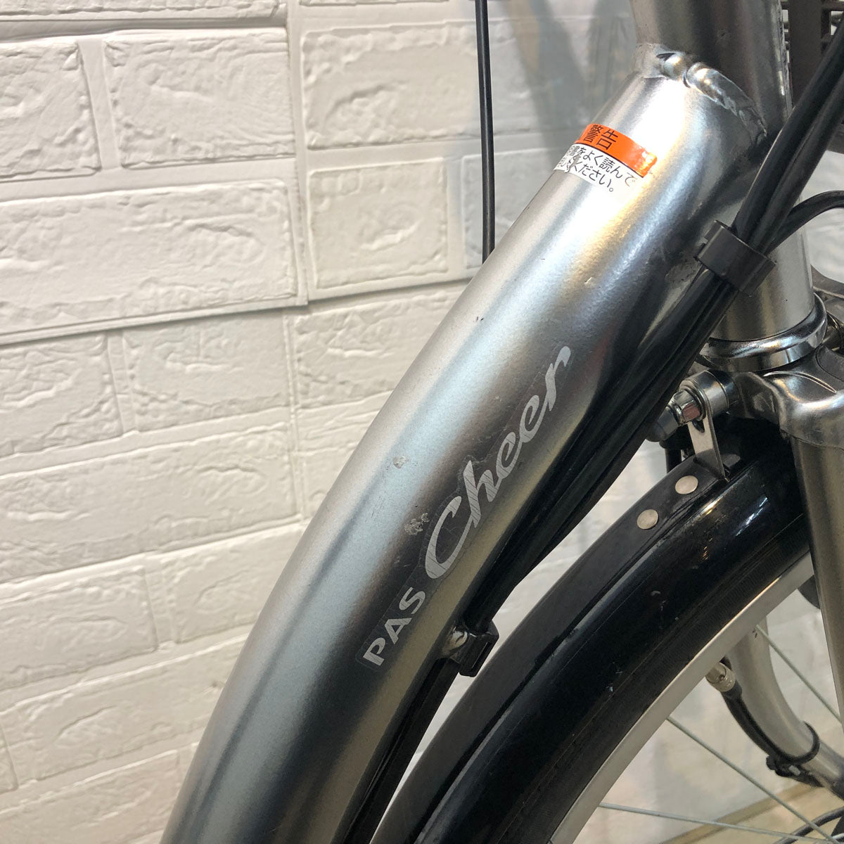 中古電動自転車 ヤマハ PAS Cheer パス チア シルバー 26インチ YD085
