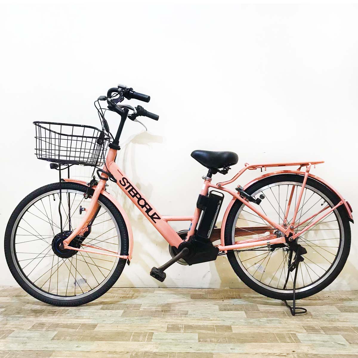 ブリヂストン ステップクルーズ e ピンク 26インチ KT048 【中古車 