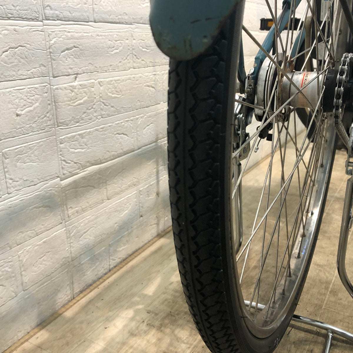 中古電動自転車 ブリヂストン アシスタ ポルク グリーンアッシュ 26