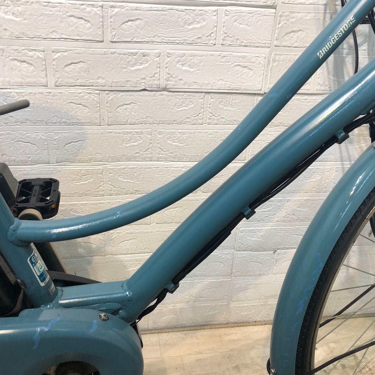 中古電動自転車 ブリヂストン アシスタ ポルク グリーンアッシュ 26インチ YD086