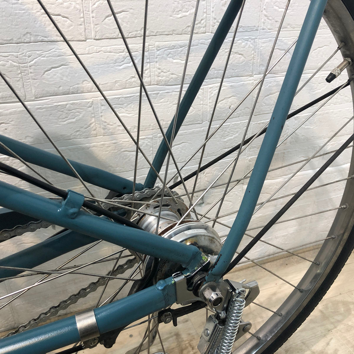 中古電動自転車 ブリヂストン アシスタ ポルク グリーンアッシュ 26