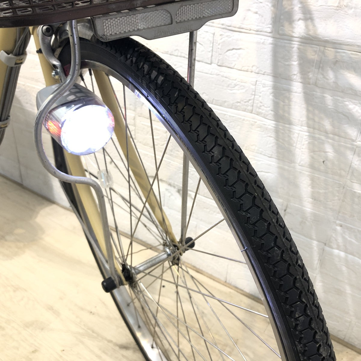 中古電動自転車 パナソニック ビビDX ベージュ 26インチ YJ014