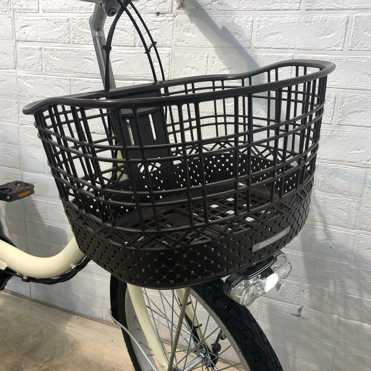 中古電動自転車 ブリヂストン アシスタ ユニ プレミア アイボリー 20インチ SR419Y