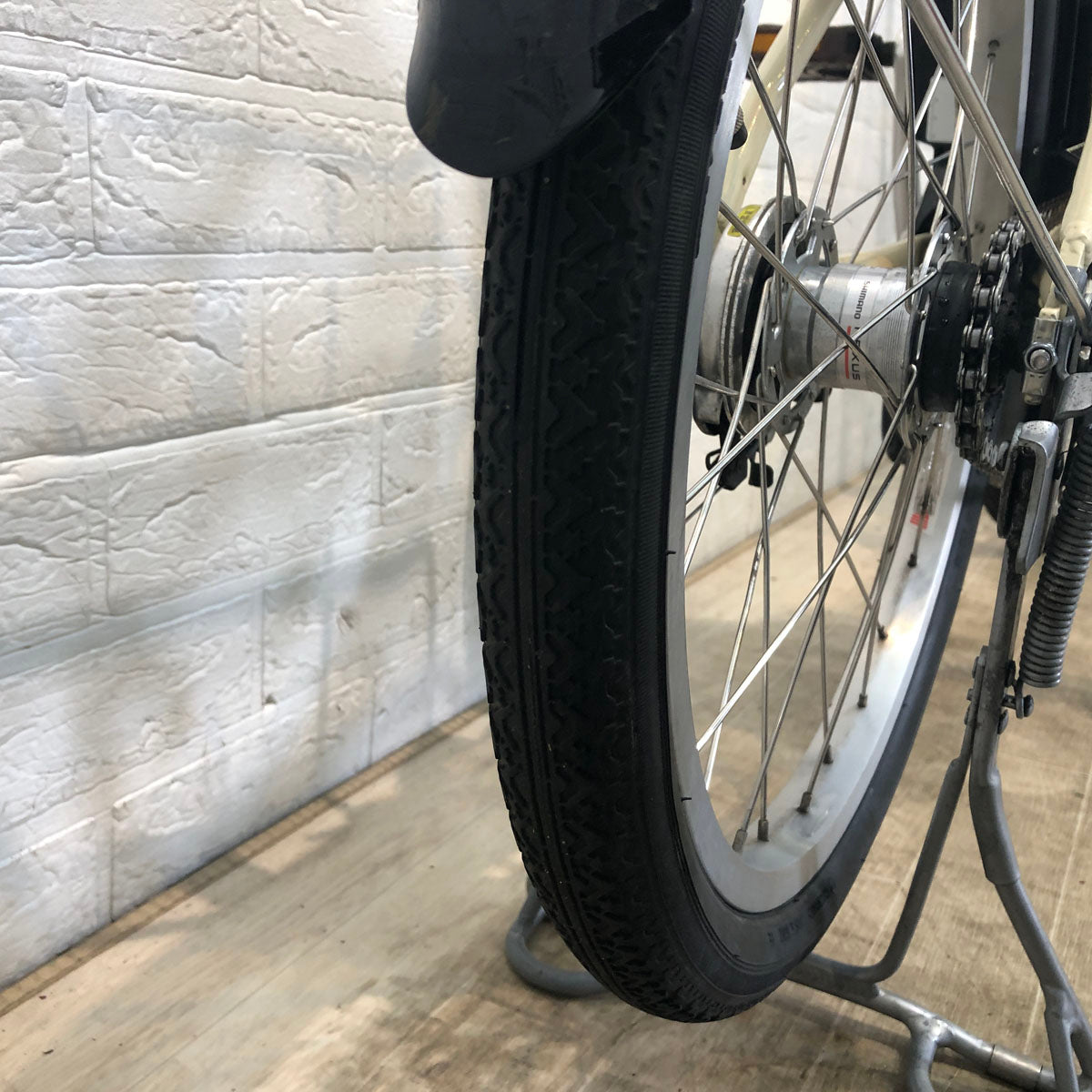 中古電動自転車 ブリヂストン アシスタ ユニ プレミア アイボリー 20インチ SR419Y