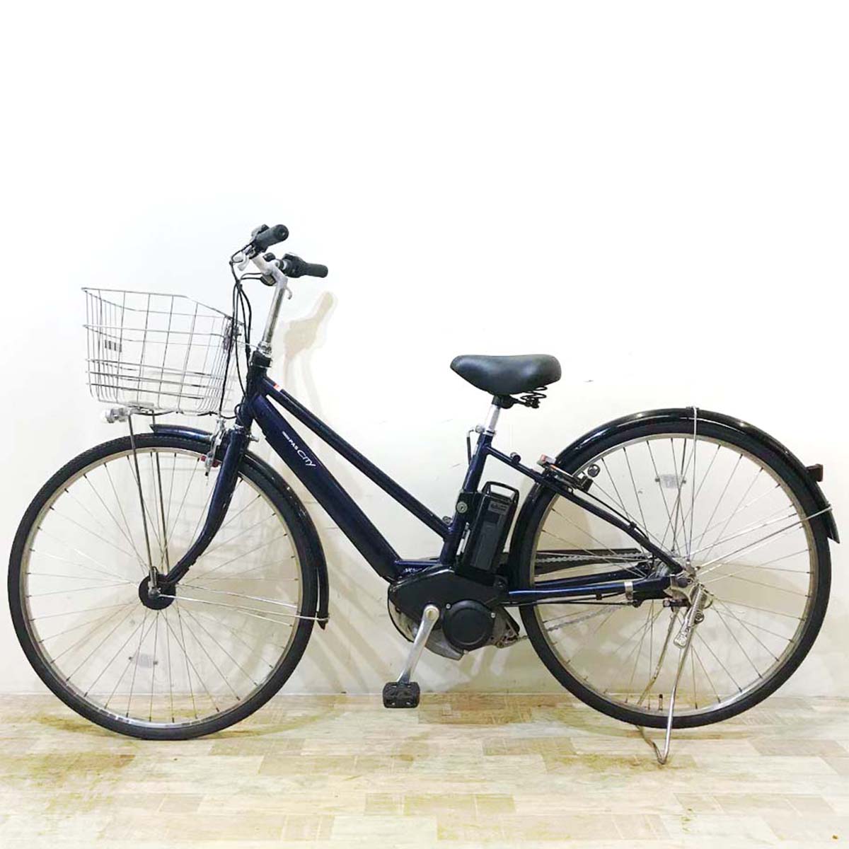 中古電動自転車 ヤマハ PAS CITY S パス シティ S ネイビー 27インチ KC048