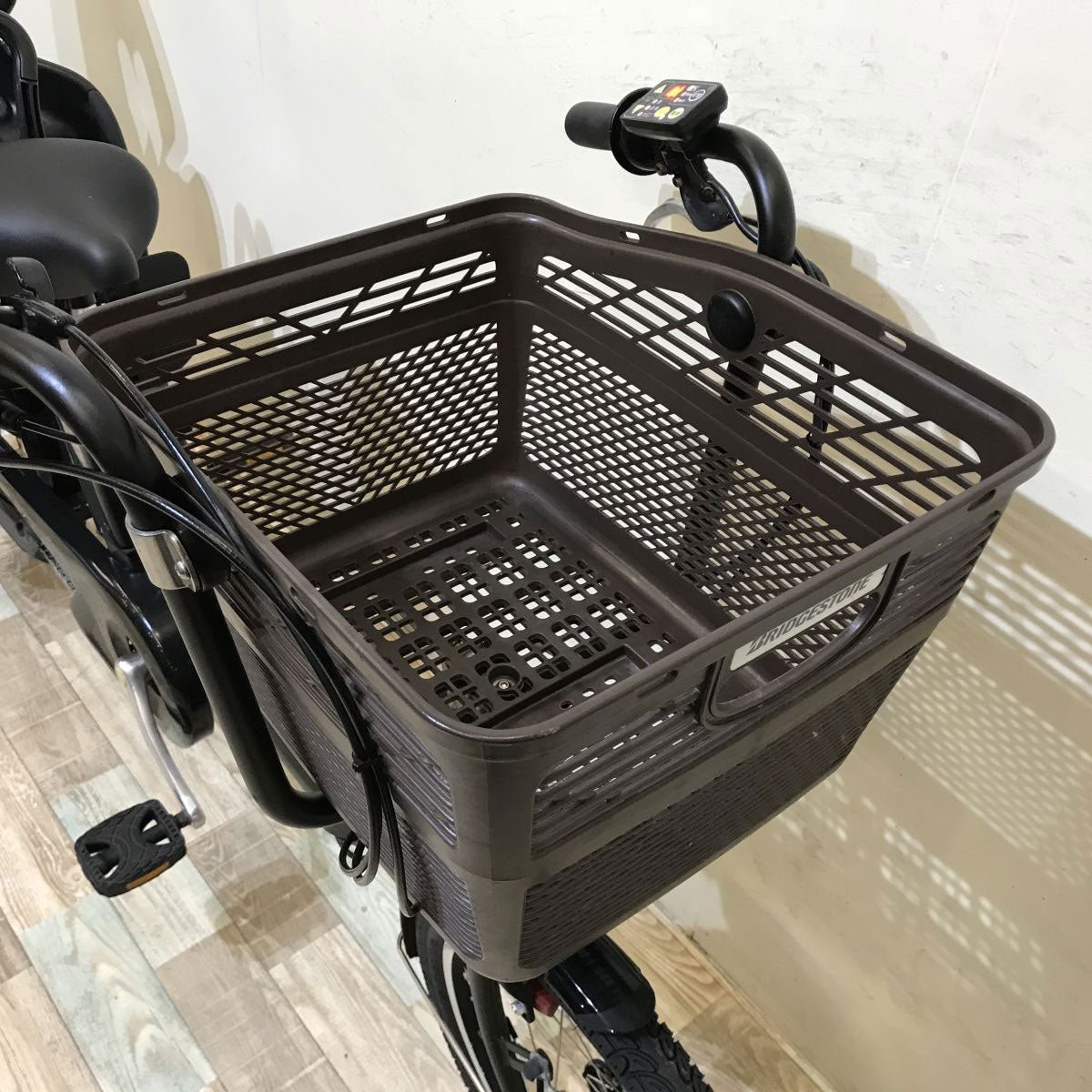 中古電動自転車 ブリヂストン アンジェリーノプティットe カーキ 20インチ KH036