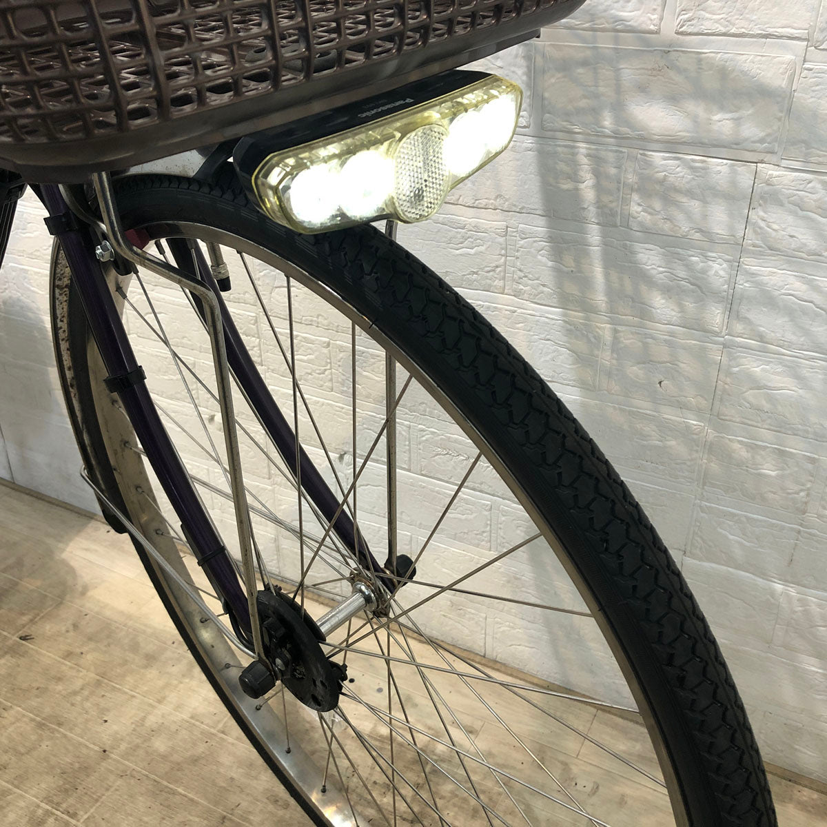 中古電動自転車 パナソニック ビビ DX パープル 26インチ YD088