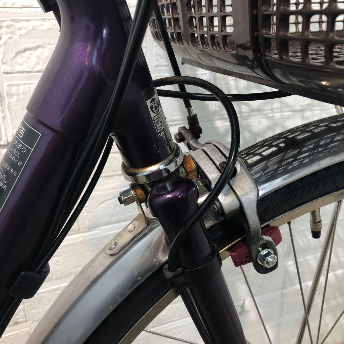 中古電動自転車 パナソニック ビビ DX パープル 26インチ YD088