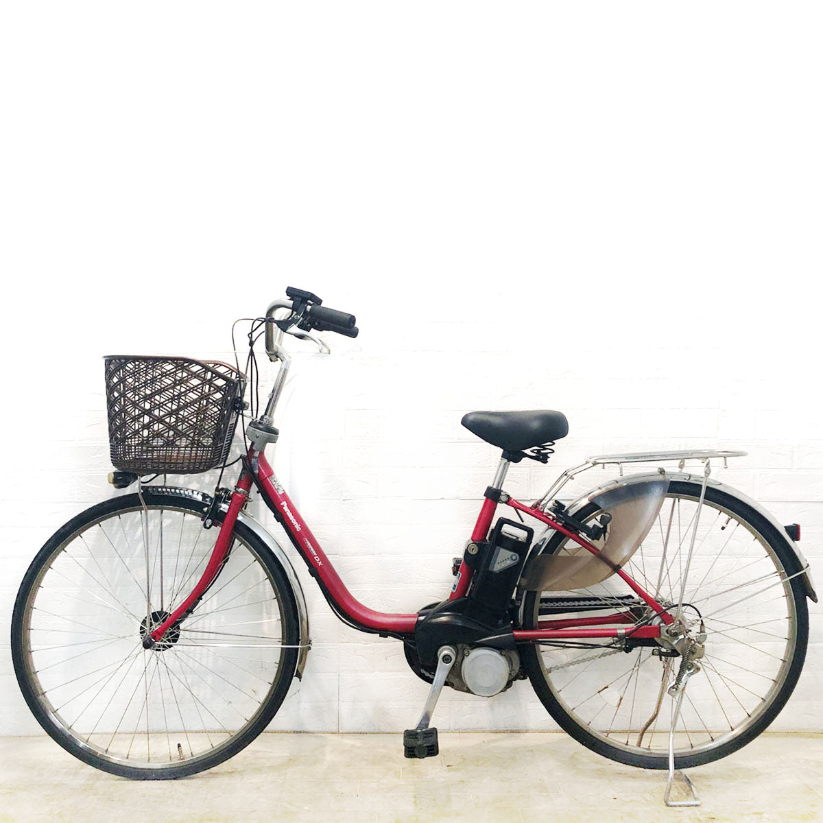 中古電動自転車 パナソニック ビビ DX レッド 26インチ YD089 – e-CHARIty