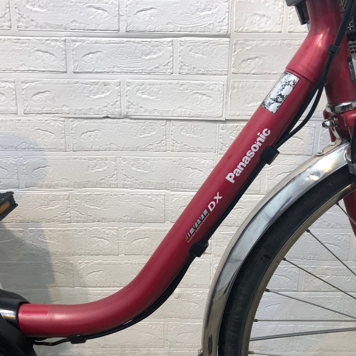 中古電動自転車 パナソニック ビビ DX レッド 26インチ YD089