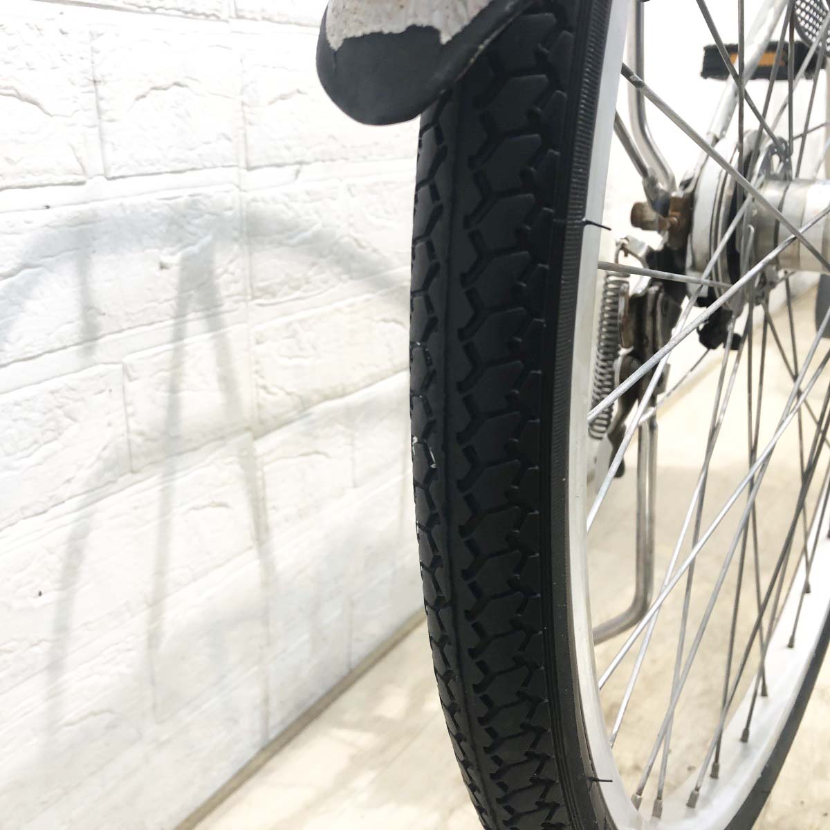 中古電動自転車 新品バッテリー パナソニック ビビTX シルバー 26インチ YJ016