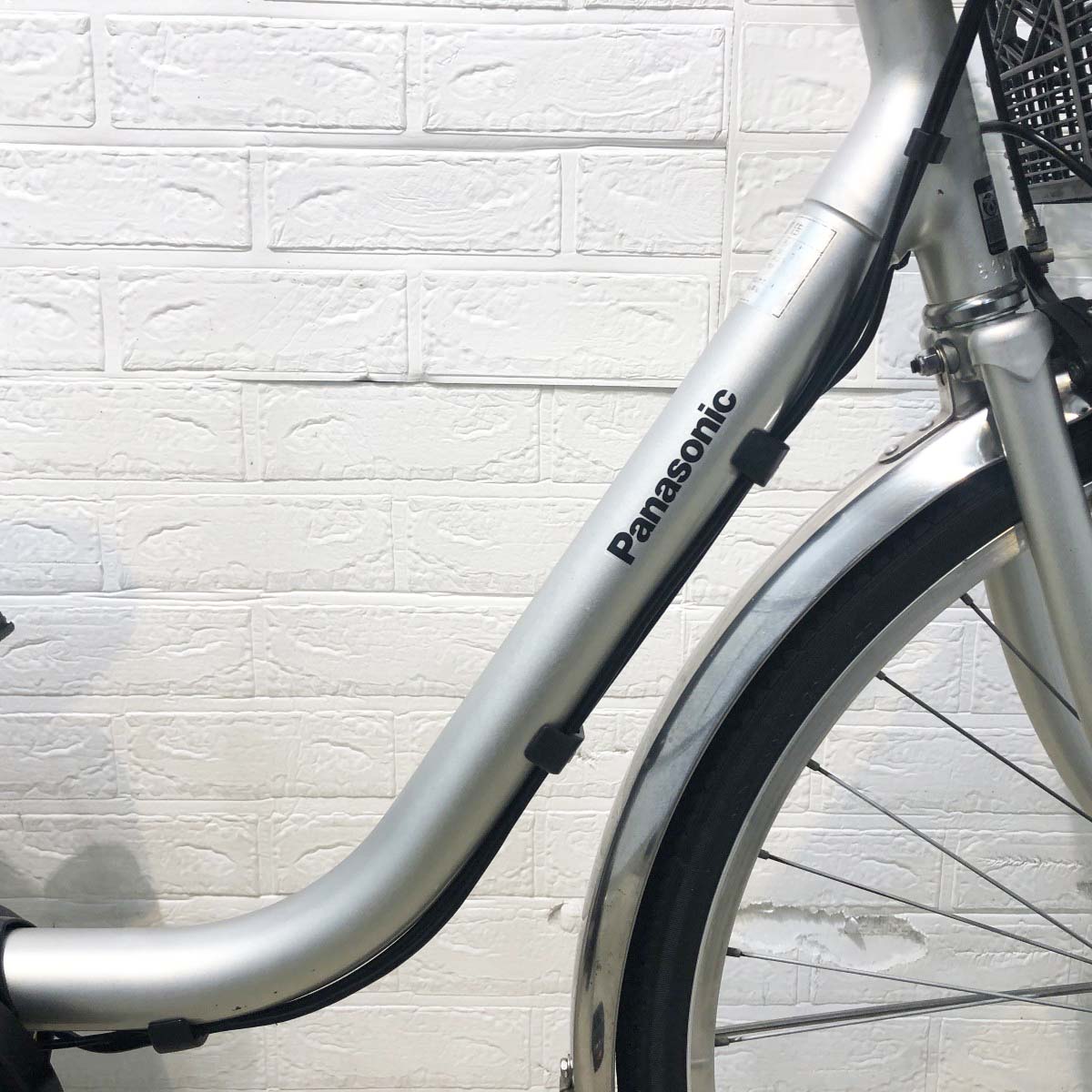 中古電動自転車 新品バッテリー パナソニック ビビTX シルバー 26インチ YJ016