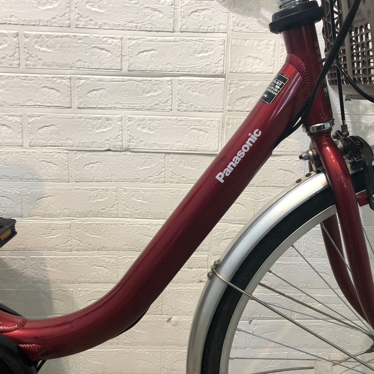 中古電動自転車 パナソニック ビビ ライト U レッド 26インチ YD090