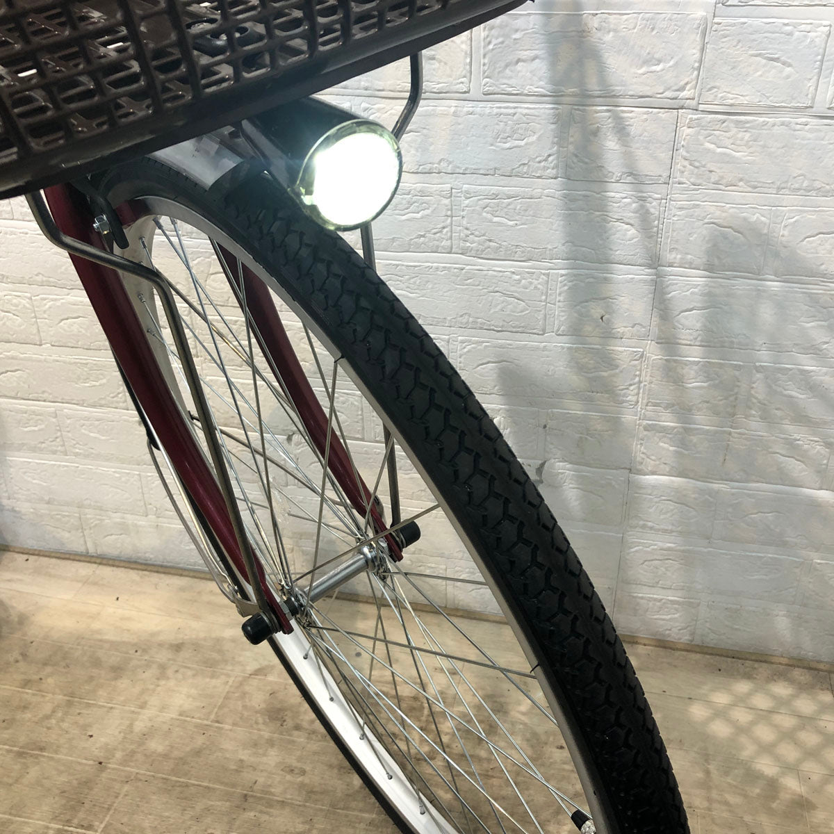 中古電動自転車 パナソニック ビビ ライト U レッド 26インチ YD090