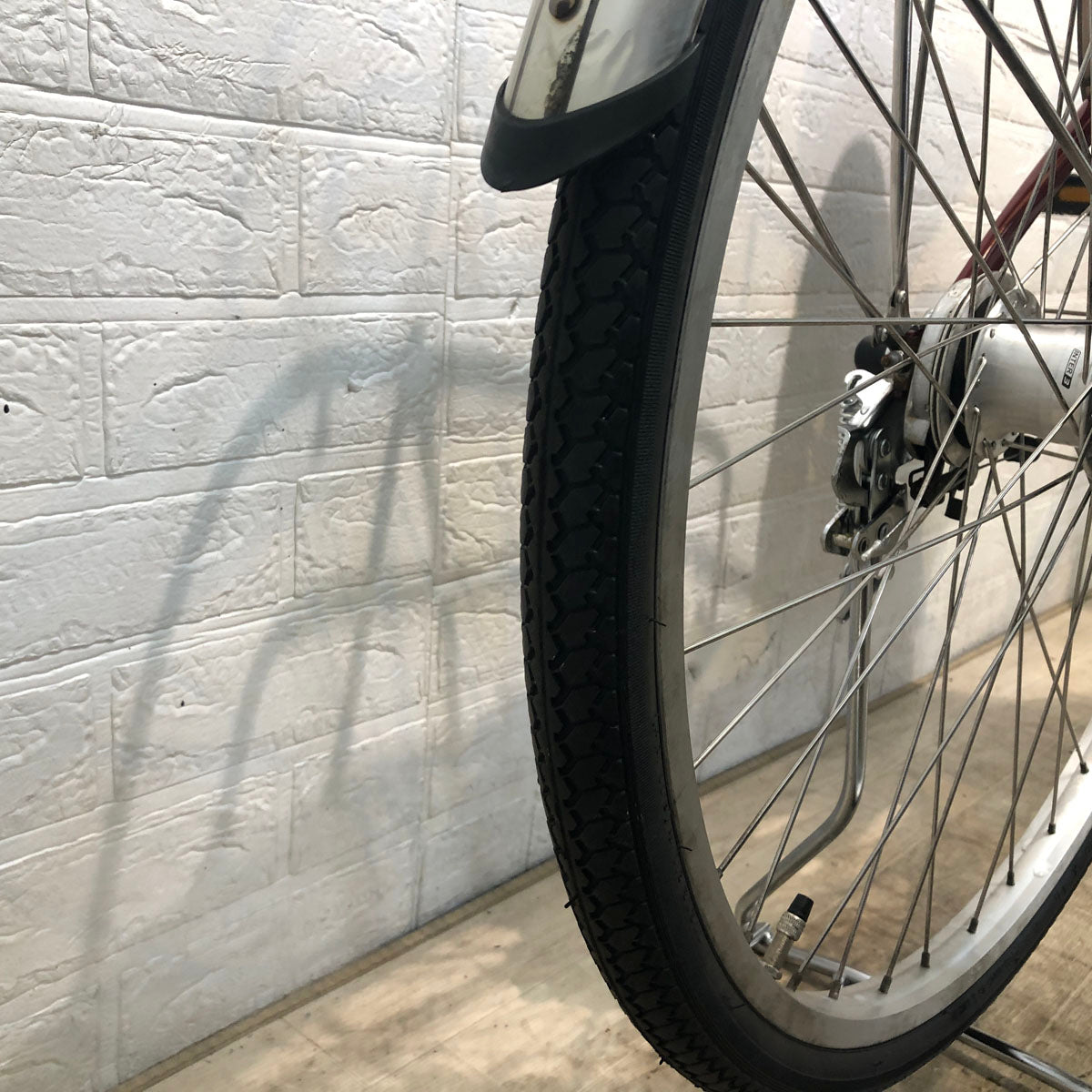 中古電動自転車 パナソニック ビビ ライト U レッド 26インチ YD090