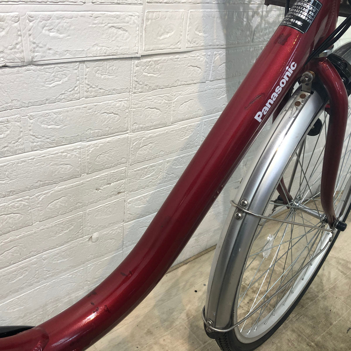 中古電動自転車 パナソニック ビビ ライト U レッド 26インチ YD090