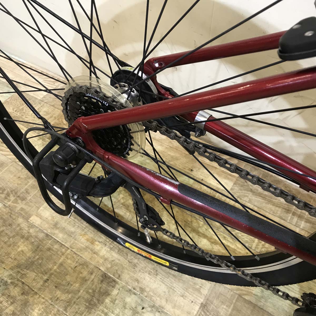 中古電動自転車 パナソニック ベロスター レッド 700×38C KC054