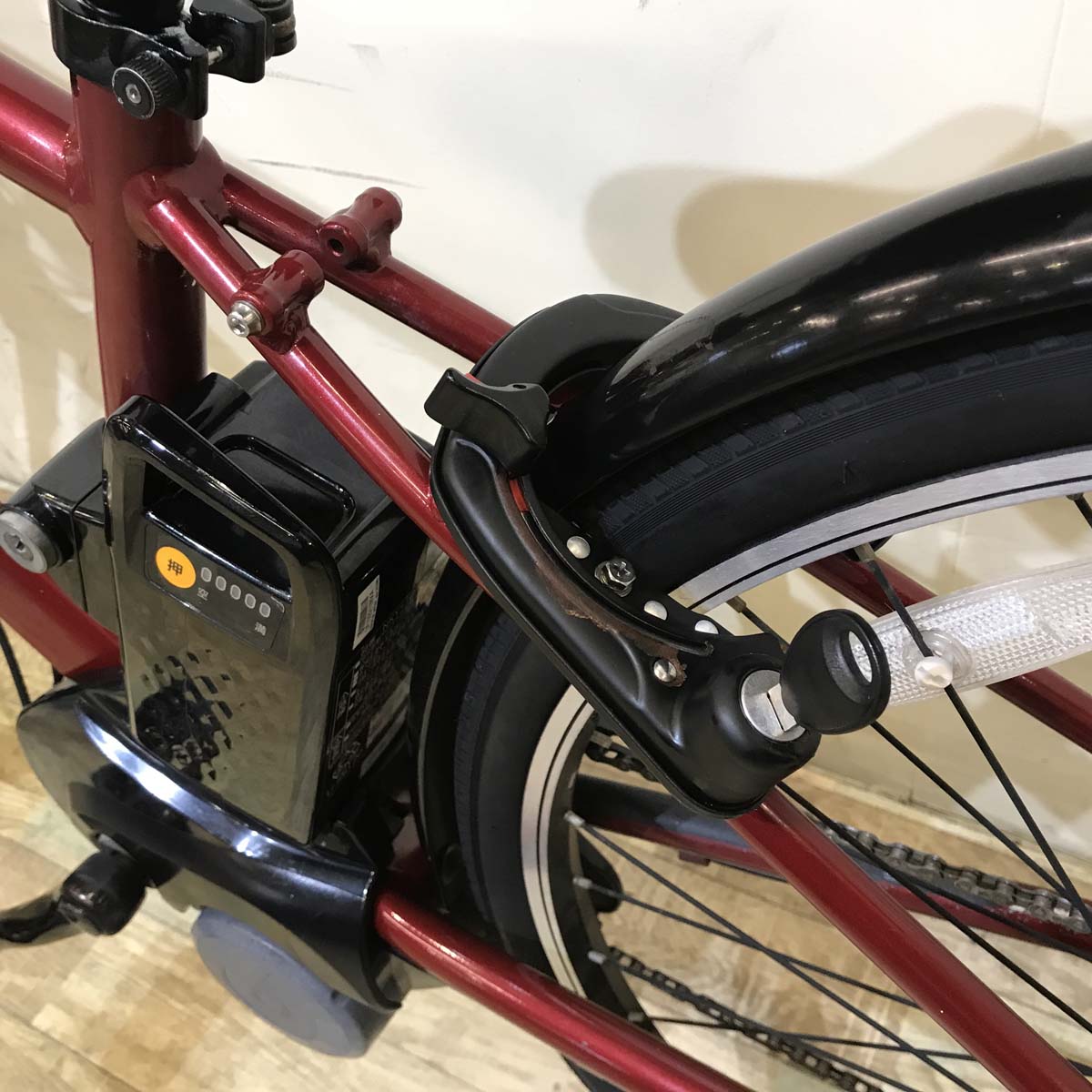 中古電動自転車 パナソニック ベロスター レッド 700×38C KC054